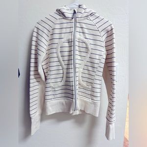 Lululemon striped scuba full-zip hoodie size 4